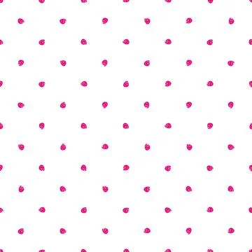 A strawberry polka dots seamless vector pattern Illustrazione stock