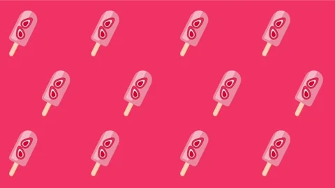 Strawberry Pops on Pink Stock Footage 335638315