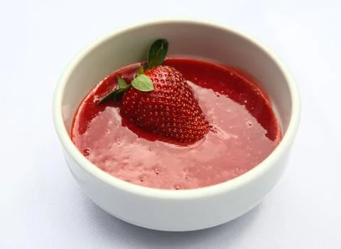 Strawberry puree Stock Photos