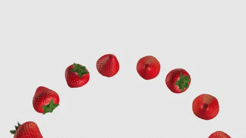 Strawberry rainbow. The vertical carousel. They rise and fall. The movement of 3 Stock Footage 147647593