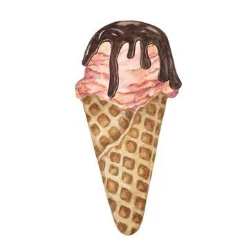 Strawberry, raspberry, sakura, lychee, rose or pink lemonade ice cream scoop in Stock Illustration