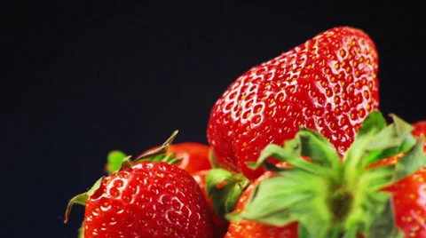 Strawberry revolves coarsely Stock Footage 39720538