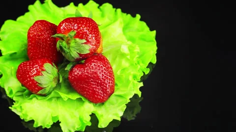 Strawberry rotates Stock Footage 39456389