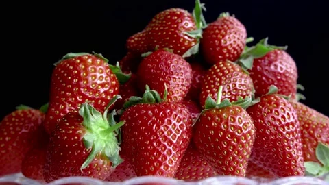 Strawberry Rotating. Stock Footage 219650326