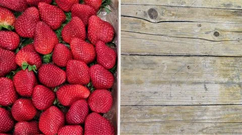 Strawberry on rustic background 스톡 사진