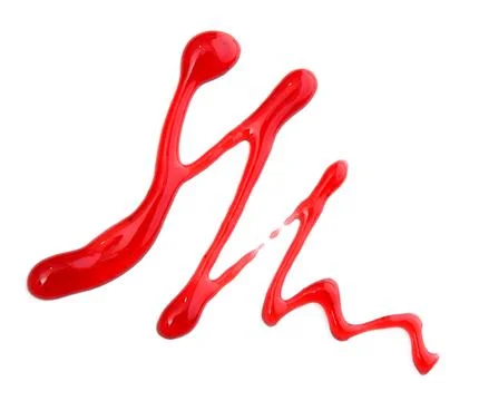 Strawberry sauce drip Stock Photos