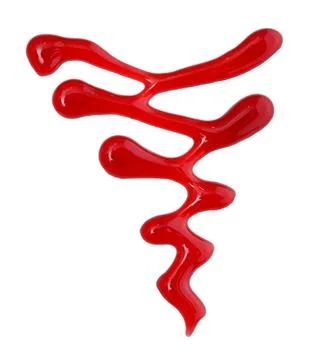Strawberry sauce drip Stock Photos
