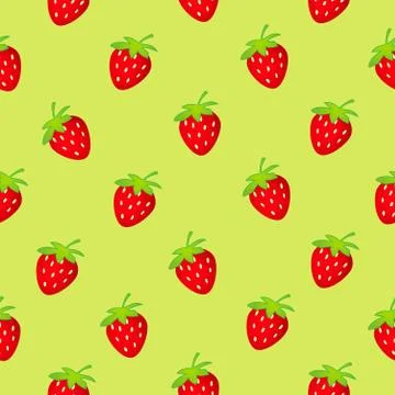 Strawberry seamless Stock Illustration