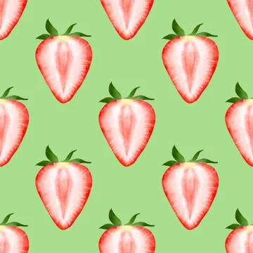 Strawberry. Seamless pattern 2 Stockillustratie