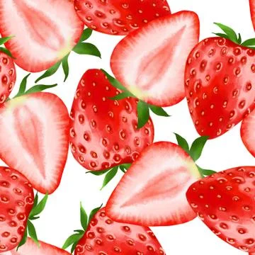 Strawberry. Seamless pattern 6 Illustrazione stock