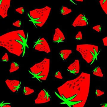 Strawberry seamless pattern background Stock Illustration