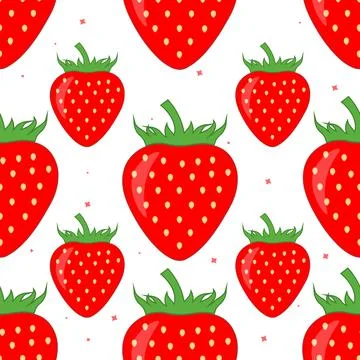 Strawberry seamless Pattern. Fruit pattern. Strawberry background vector Illustrazione stock