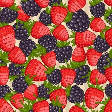 Strawberry seamless pattern Illustrazione stock