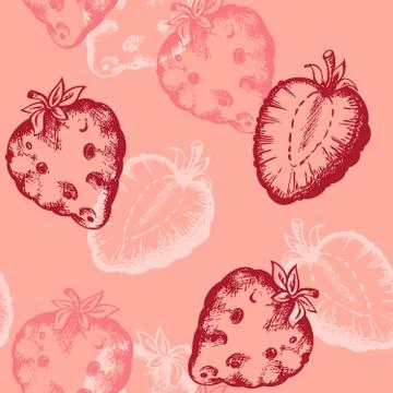 Strawberry seamless pattern Stock Illustration