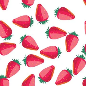 Strawberry seamless pattern Stock Illustration