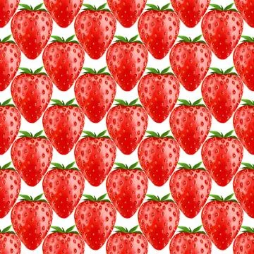 Strawberry. Seamless pattern Stock Illustration