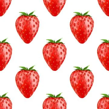 Strawberry. Seamless pattern Stock Illustration