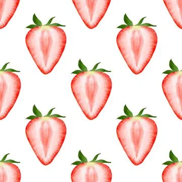 Strawberry. Seamless pattern Stock-Illustration