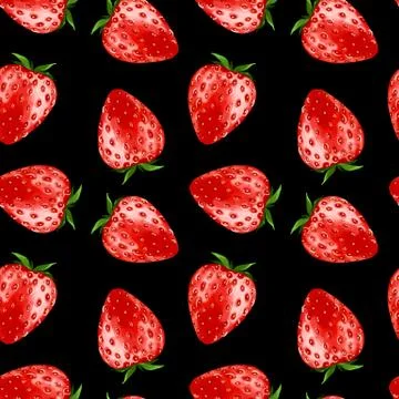 Strawberry. Seamless pattern Illustrazione stock