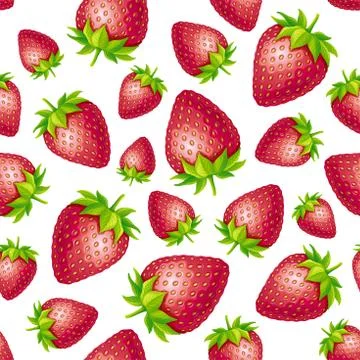 Strawberry seamless pattern. Stock Illustration
