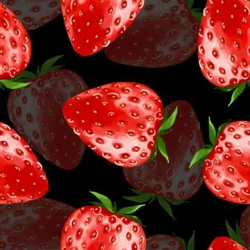 Strawberry. Seamless pattern Stockillustratie