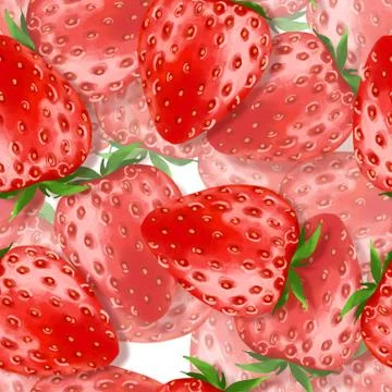 Strawberry. Seamless pattern Illustrazione stock