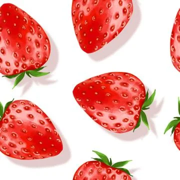 Strawberry. Seamless pattern Stock Illustration