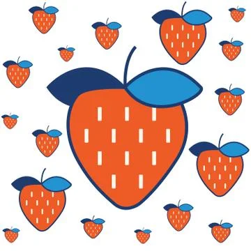 Strawberry Seamless Pattern Stock Illustration