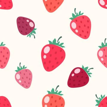 Strawberry seamless pattern Stock Illustration