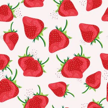 Strawberry seamless pattern. Illustrazione stock