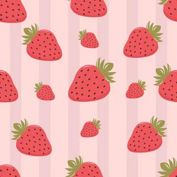 Strawberry seamless pattern Stock Illustration