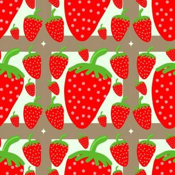 Strawberry seamless pattern Illustrazione stock
