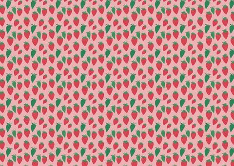 Strawberry seamless pattern. Vector illustration. Repeating background. Stock-Illustration