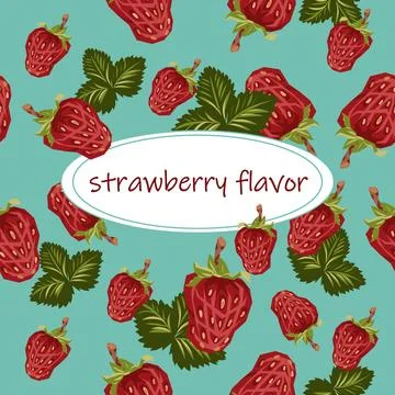 Strawberry seamless repeatable pattern and texture, vector illustration. Stock Illustration