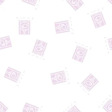 Strawberry seeds glyph seamless pattern Stock Illustration