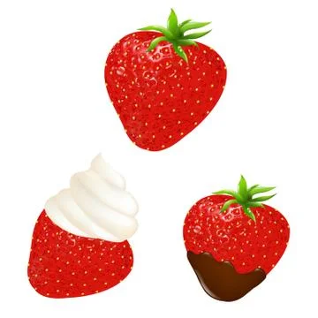Strawberry set Stock Illustration