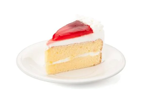 Strawberry sheet cake Stock Photos