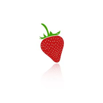 Strawberry silhouette. Stock Illustration