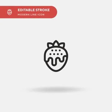 Strawberry Simple vector icon. Illustration symbol design template for web mo Illustrazione stock