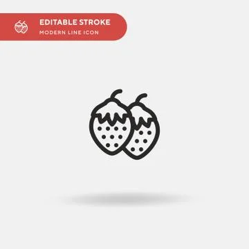 Strawberry Simple vector icon. Illustration symbol design template for web mo Illustrazione stock