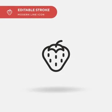Strawberry Simple vector icon. Illustration symbol design template for web mo Illustrazione stock