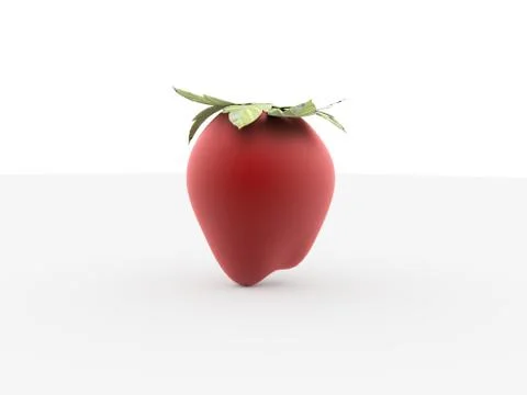Strawberry single rendered Stock Illustration