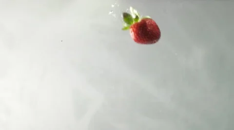 STRAWBERRY  SLOW CASCADE Video stock 65420328