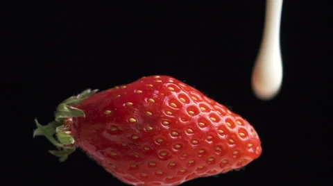 Strawberry slow motion Video stock 49557299
