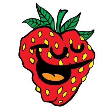 Strawberry smile Stock Illustration