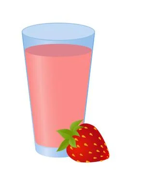 Strawberry smoothie Stock Illustration