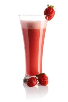 Strawberry smoothie Stock Photos