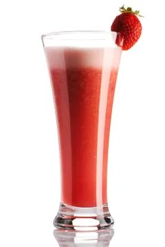 Strawberry smoothie Stock Photos