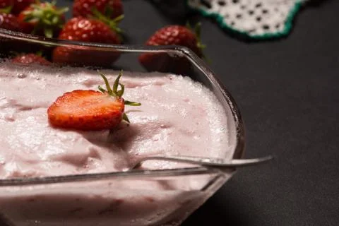 Strawberry smoothie Stock Photos