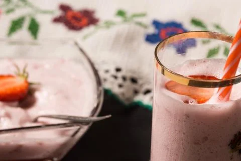 Strawberry smoothie Foto stock